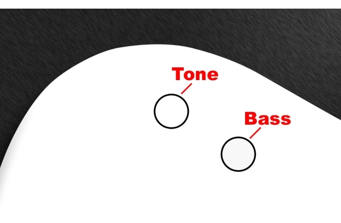 Placă preamplificator e-bass MEC Pickups  2-Way Electronics, for Passive Pickups, Bass / Treble Controls only, Lefthand