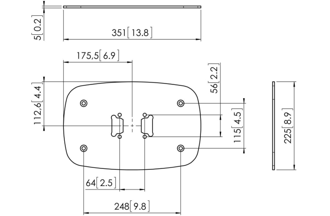 Placa prindere podea  Vogels PFF7060, negru