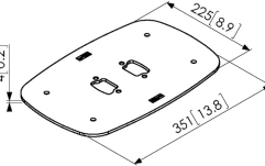 Placa prindere podea  Vogels PFF7060, negru