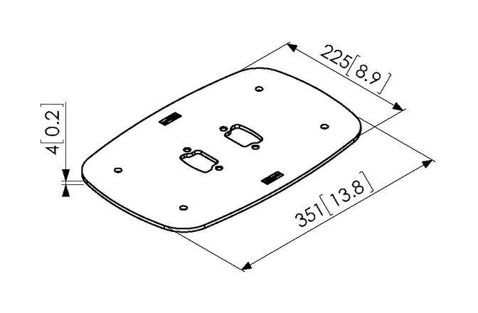 Placa prindere podea  Vogels PFF7060, negru