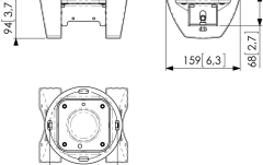 Placa prindere tavan  Vogels PUC1065, functie de rotire, max. 80 kg
