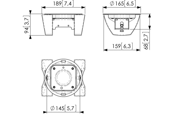 Placa prindere tavan  Vogels PUC1065, functie de rotire, max. 80 kg