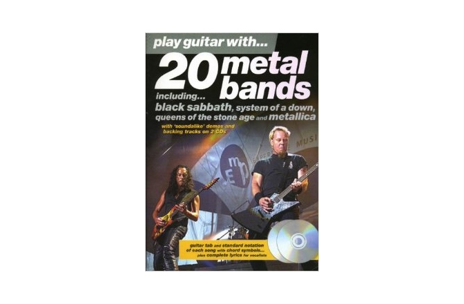 No brand PLAY GUITAR WITH 20 METAL BANDS GUITAR TAB BOOK/2CDS