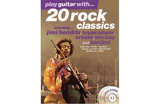 No brand PLAY GUITAR WITH 20 ROCK CLASSICS GUITAR TAB BOOK/2CDS