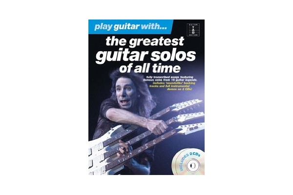 PLAY GUITAR WITH THE GREATEST GUITAR SOLOS OF ALL TIME GTR TAB BK/2CDS