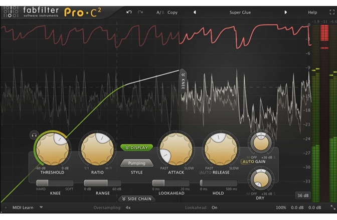 Plugin Compresor  FabFilter Pro-C 2 Compressor Plug-In (Download)