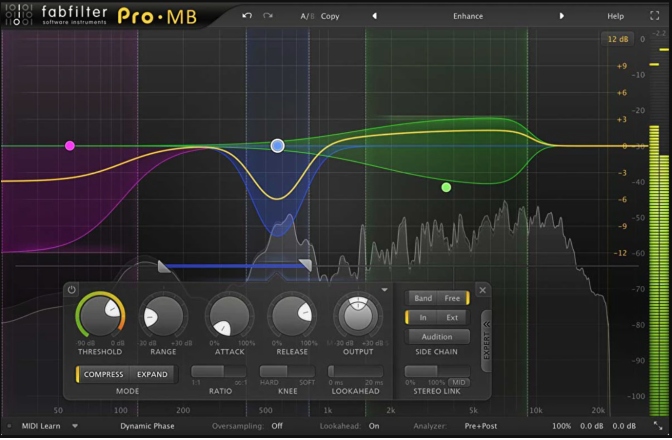 Plugin Compresor  FabFilter Pro-MB Multi-Band Compressor Plug-In (Download)