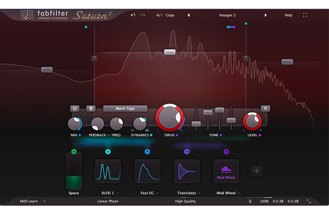 Plugin Distortion FabFilter Saturn 2 Multiband Distortion Plugin (Download)
