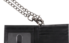 Portofel Bigsby Limited Edition Leather Wallet with Chain Black