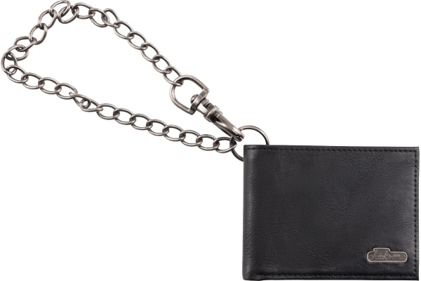 Limited Edition Leather Wallet with Chain Black