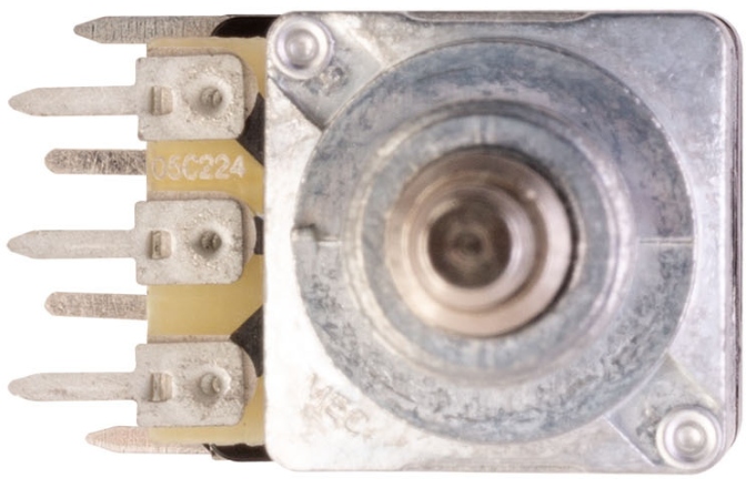 Potențiometru chitară MEC Pickups  Mono + Stereo Stacked Potentiometer, B500K / (05A220K / 05C220K)/cc, Push/Pull