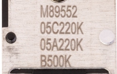 Potențiometru chitară MEC Pickups  Mono + Stereo Stacked Potentiometer, B500K / (05A220K / 05C220K)/cc, Push/Pull