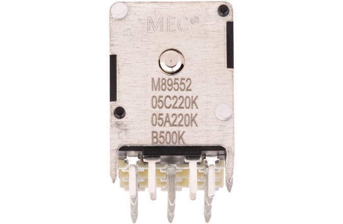 Potențiometru chitară MEC Pickups  Mono + Stereo Stacked Potentiometer, B500K / (05A220K / 05C220K)/cc, Push/Pull