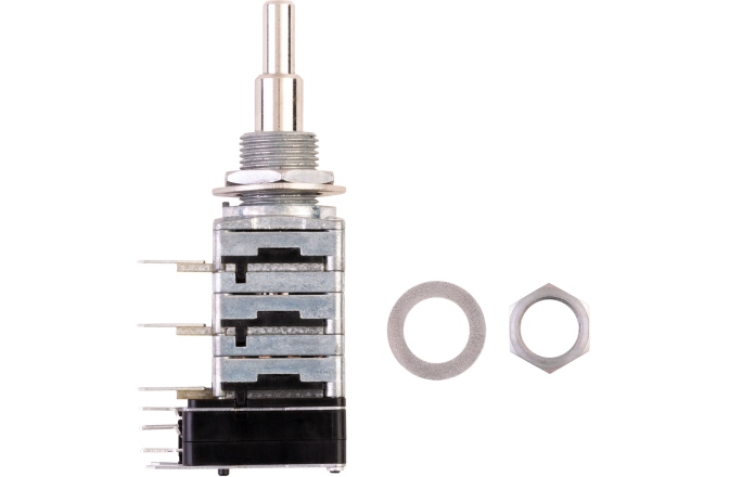 Potențiometru chitară MEC Pickups  Mono + Stereo Stacked Potentiometer, B500K / (05A220K / 05C220K)/cc, Push/Pull