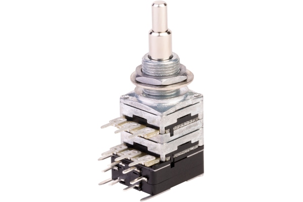 Mono Stacked Potentiometer, A25K / A100K, Push/Pull Mono Stacked Potentiometer, A25K / A100K, Push/Pull