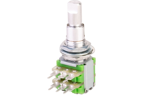 Mono Stacked Potentiometer, A25K / A25K, concentric Solid Shaft Mono Stacked Potentiometer, A25K / A25K, concentric Solid Shaft