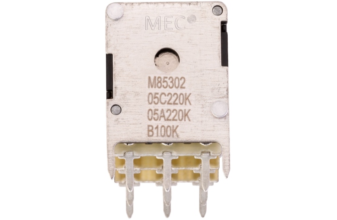 Potenţiometru MEC Pickups  Stereo + Mono Stacked Potentiometer, (05C220K / 05A220K) / B100K