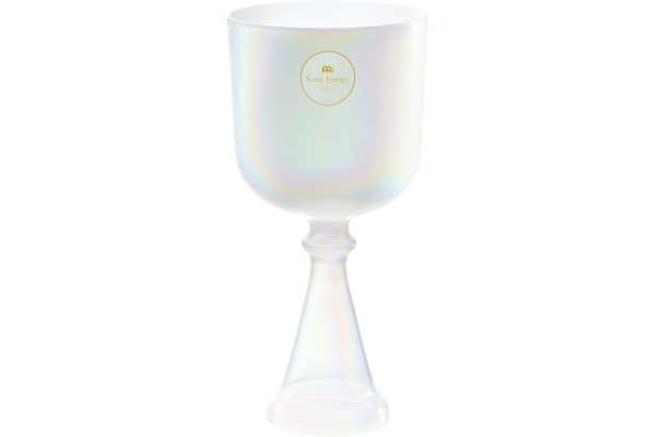 Crystal Singing Chalice, 5.5"/14 cm, Note A4, Creamy, Brow Chakra&#10;