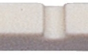 Prăguș / nut pentru bas Partsland Saddle plastic Dintat Bas 5 corzi 45.0 x 3.5 x 5.8/4.5 mm
