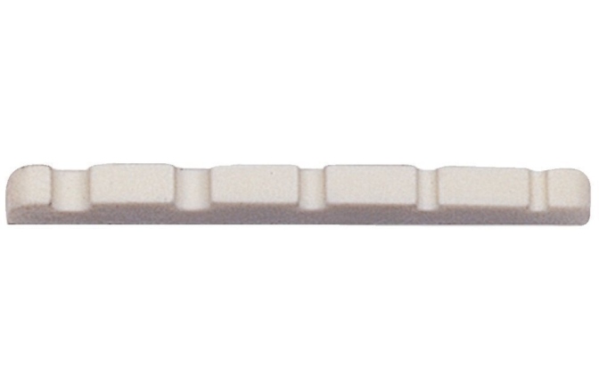 Prăguș / nut pentru bas Partsland Saddle plastic Dintat Bas 5 corzi 45.0 x 3.5 x 5.8/4.5 mm
