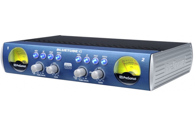 Preamplificator de microfon/instrument stereo dual Presonus Bluetube DP V2