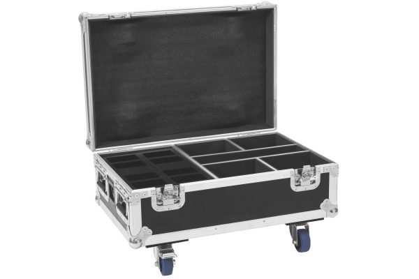 Roadinger Flightcase 4x AKKU IP UP-4 Plus HCL Spot WDMX with Charging Function