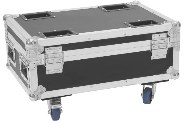 Roadinger Flightcase 4x AKKU IP UP-4 Plus HCL Spot WDMX with Charging Function — 3
