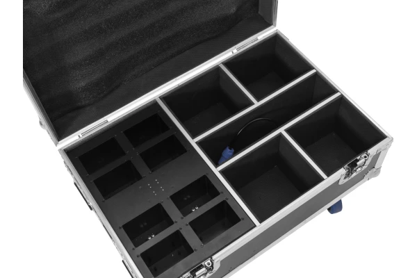 Roadinger Flightcase 4x AKKU IP UP-4 Plus HCL Spot WDMX with Charging Function — 4