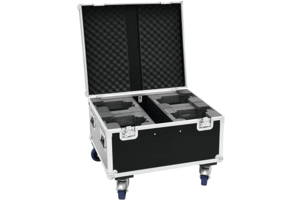 Roadinger Flightcase 4x LED TMH-X1 Moving-Head Beam with wheels — 3