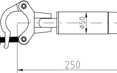 Prindere colț  Alutruss CORS-25 Corner Brace 25cm Adaptor