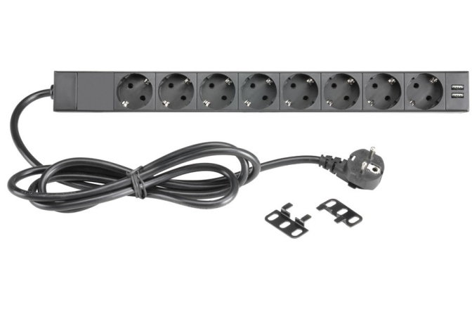 Priză de alimentare Adam Hall AH RACK PDU 8S USB