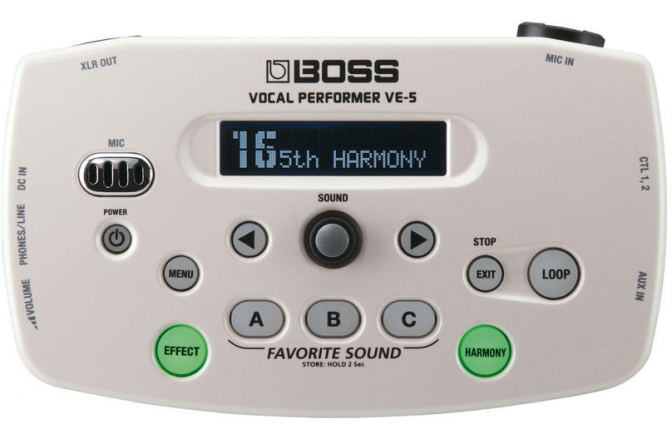 Procesor de efecte pentru voce Boss VE-5 WH Vocal Performer
