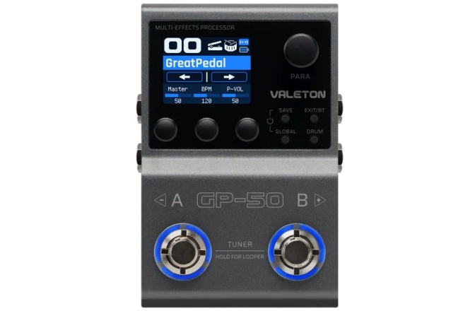Procesor multi-efect chitară / bas Valeton GP-50 Compact Multi Effects Processor