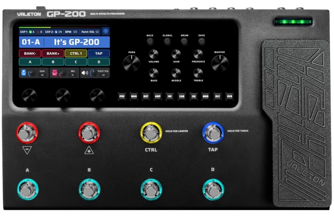 Procesor multi-efect pentru chitară Valeton GP-200