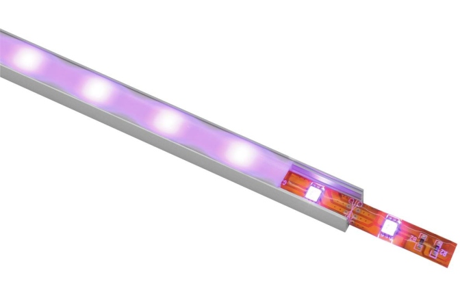 Profil din aluminiu pentru benzi LED, argintiu Eurolite U-profile for LED Strip silver 2m