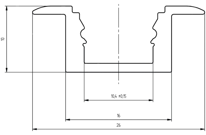 Profil din aluminiu pentru benzi LED Eurolite U-Profile MSA für LED Strip silver 2m