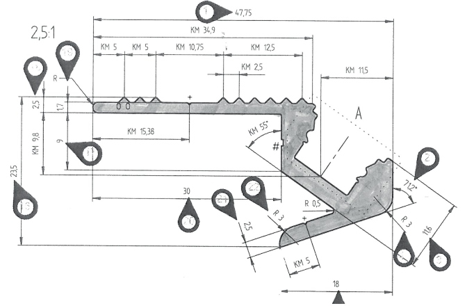 Profil Eurolite Step Profile for LED Strip black 2m