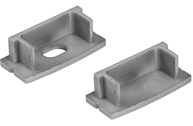 Profil metalic Eurolite End Caps for U-Profil 20mm silver