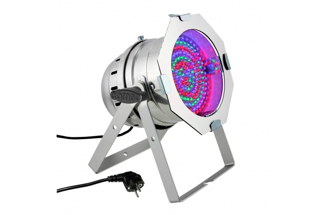 Proiector LED Cameo PAR-64 183x10mm LED RGB Silver