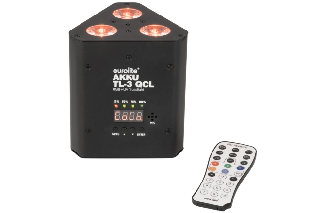 Proiector led Eurolite AKKU TL-3 QCL RGB+UV Trusslight