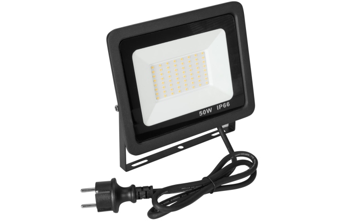 Proiector plat pentru exterior Eurolite LED IP FL-50 SMD WW