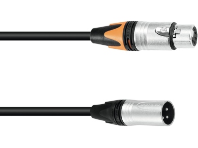 Adaptercable DMX XLR 3pin/5pin 0.3m bk