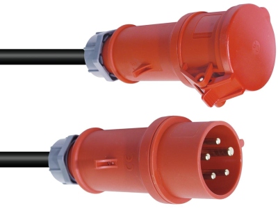 CEE Extension 32A 5x6 10m red