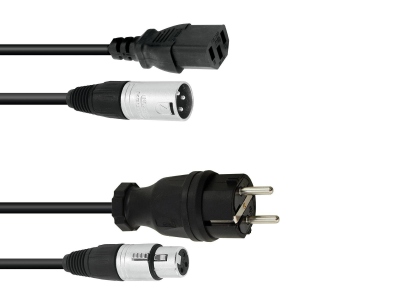 Combi Cable Safety Plug/XLR 10m