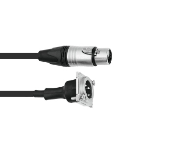 Patch Cable XLR(F)/XLR(M) S 1m bk