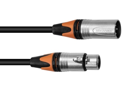XLR cable COL 3m bk Neutrik