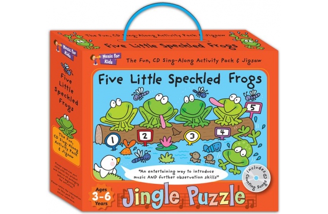 Puzzle de podea No brand Jingle Puzzle Five Little Speckled Frogs