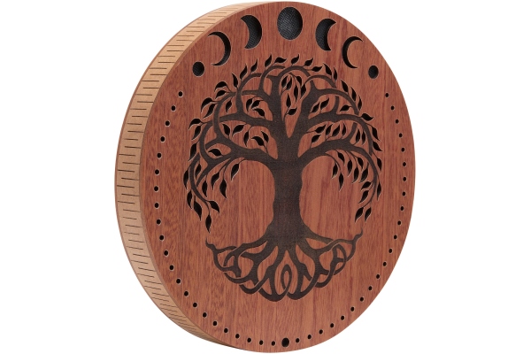 Sonic Energy 10'' Rain Disk, Stream Sound, Moon Phases & Tree of Life Carving