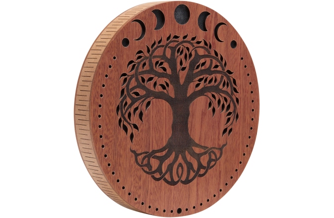Rain Disk  Meinl Sonic Energy 10'' Rain Disk, Stream Sound, Moon Phases & Tree of Life Carving