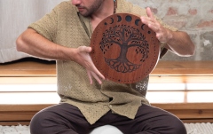 Rain Disk  Meinl Sonic Energy 12'' Rain Disk, Stream Sound, Moon Phases & Tree of Life Carving